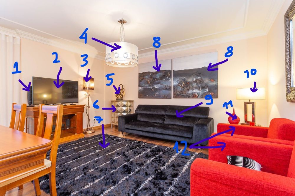 Sala completa ou peças: sofá, cadeirões, tapete e decoração