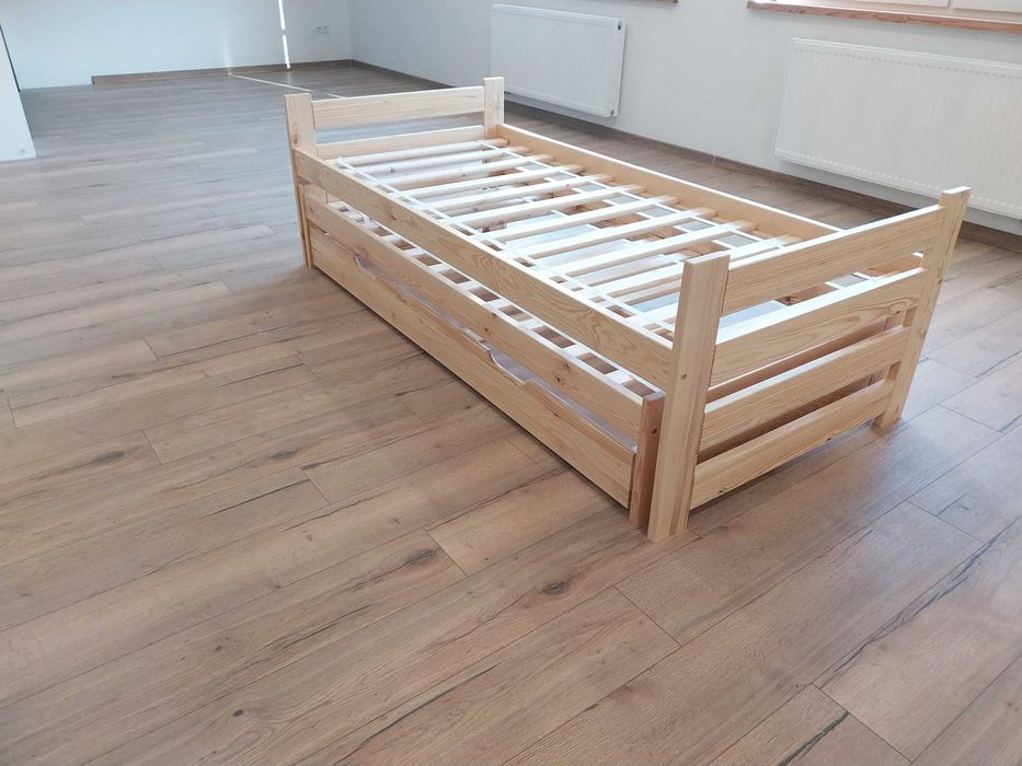 Łóżko 90x200 DOBLO wysuwane, piętrowe z szufladą
