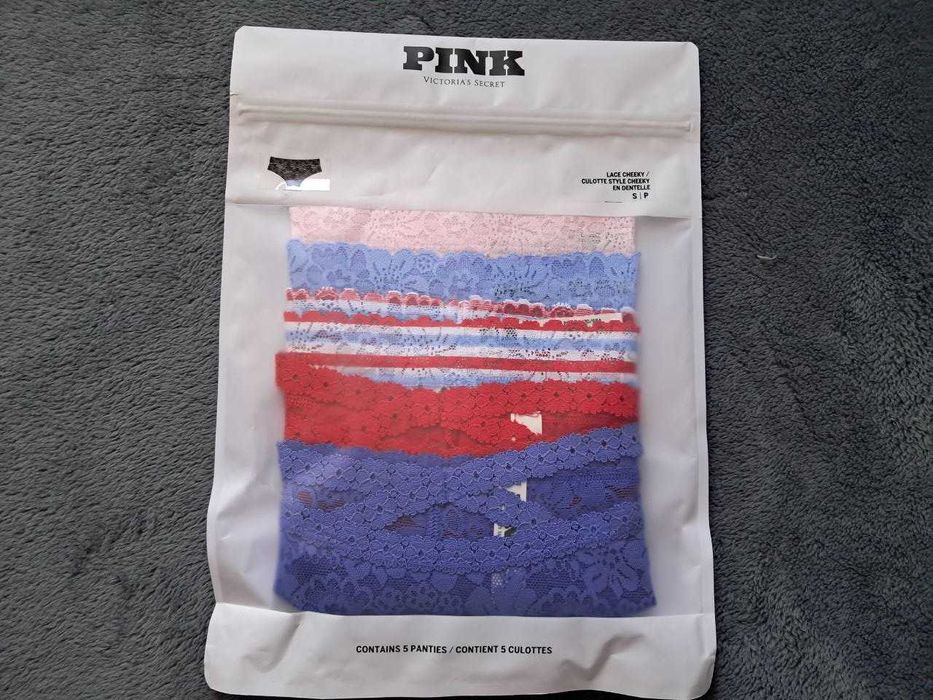 Р-р S, набір 5 шт трусики жіночі Victoria's Secret (Вікторія Сикрет)