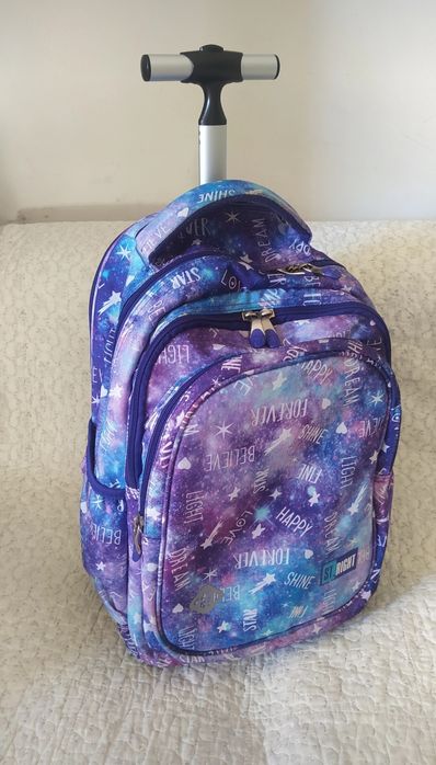 Plecak szkolny na kółkach, seria Kosmos, St.Right