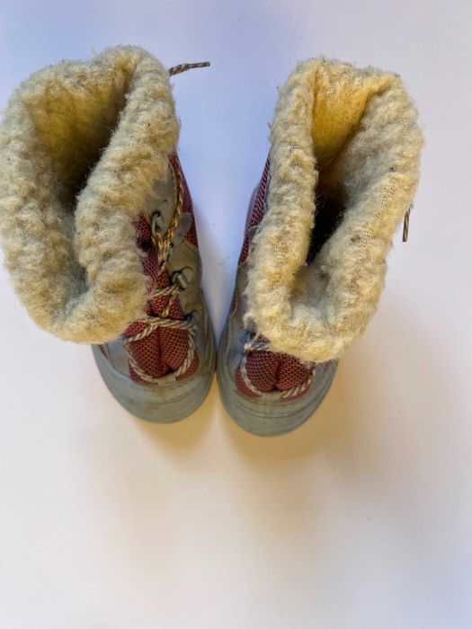Demar buty kozaki śniegowce ocieplane wełna zimowe dziewczęce 24 25