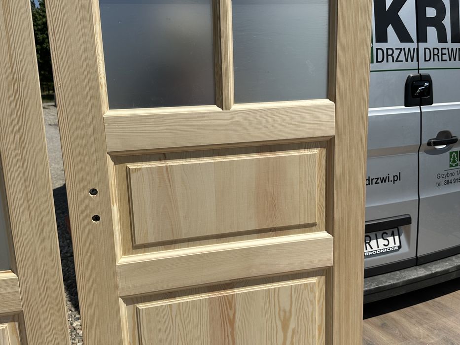 Drzwi lite drewniane wewnętrzne sosnowe NA KAŻDY WYMIAR cała Polska
