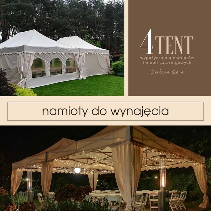 wynajem namiotów imprezowych stołów krzeseł OGRZEWANIE