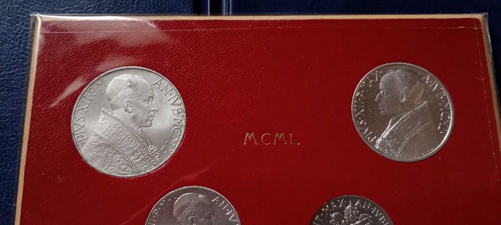 Stare monety Medal 1950 Set Watykan stan menniczy