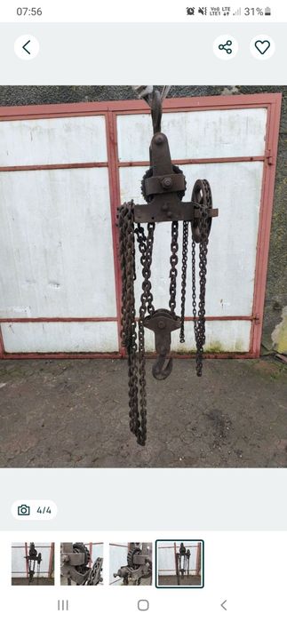 Solidna Wciągarka łańcuchowa PRL