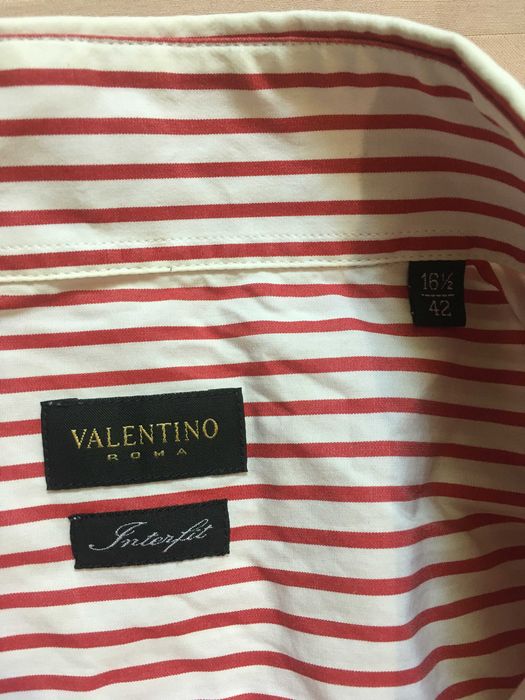 Оригинальная мужская рубашка Valentino Roma (размер 42 / l) в полоску