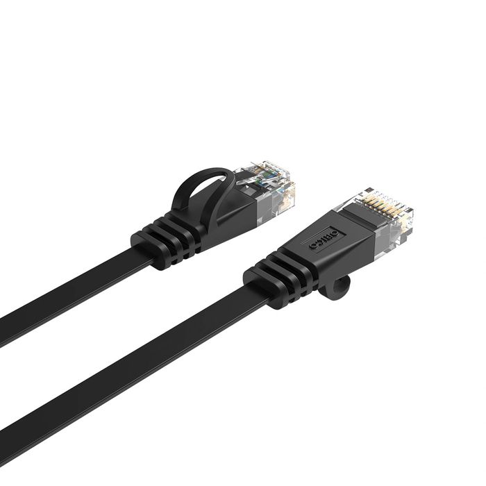 Kabel sieciowy Ethernet Orico PUG-C7B CAT7 10Gbps RJ45 internetowy LAN płaski 5 m - czarny