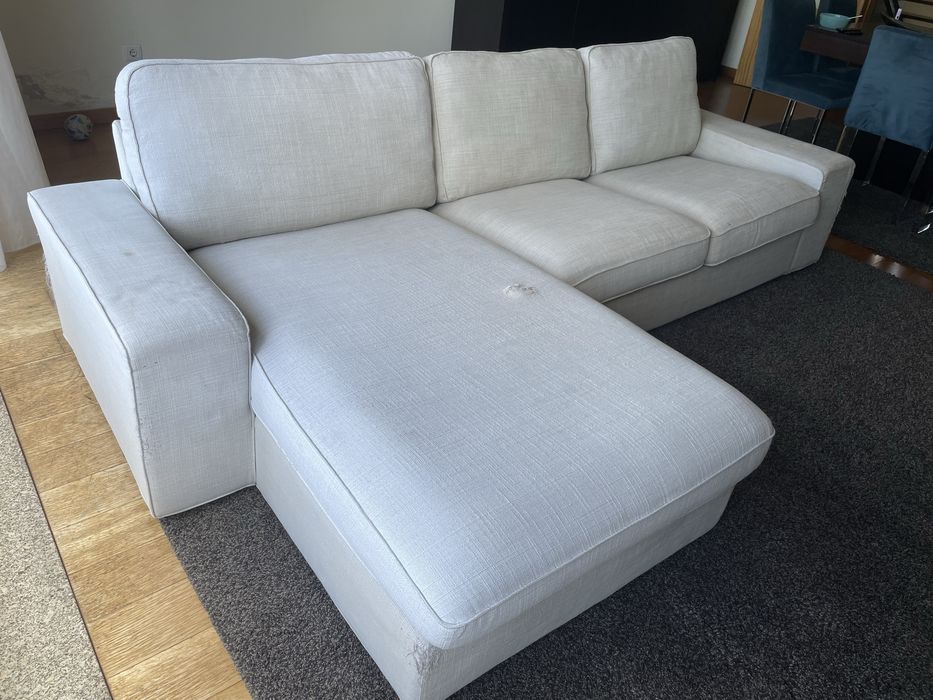 Sofa 3 lugares + chaise longue KIVIK