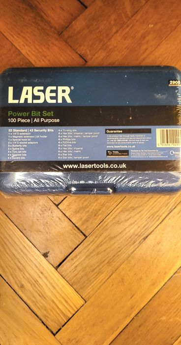 LASER Bity do wkretarki/wiertarki, zestaw 100 bitow.