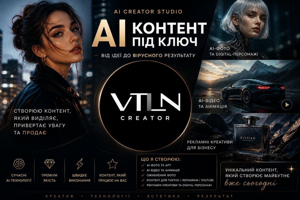 AI продакшн під ключ | Відео та фото