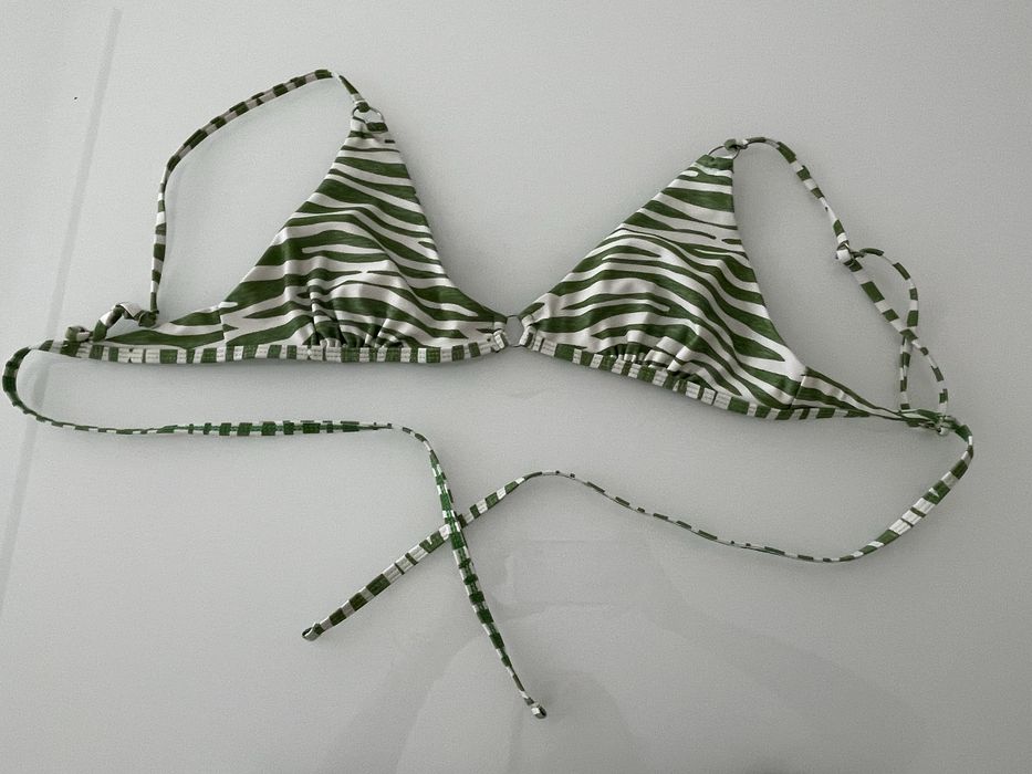 Biquíni zebra verde e branco S