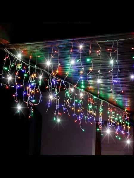 LAMPKI SOPLE 300LED z flashem MULTICOLOR wewnętrzne zewnętrzne 14m