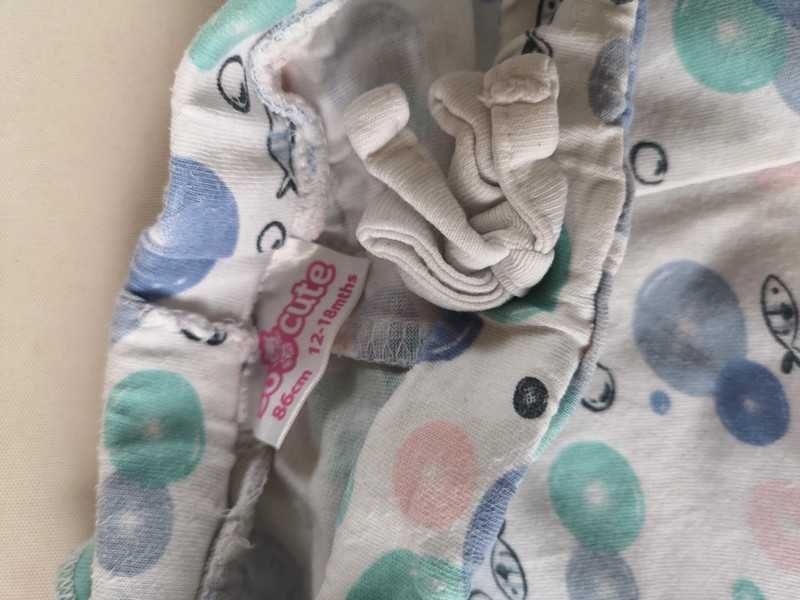 Zestaw rampers + spodenki H&M smerfy Pepco So Cute balony 86 cm 12-18m