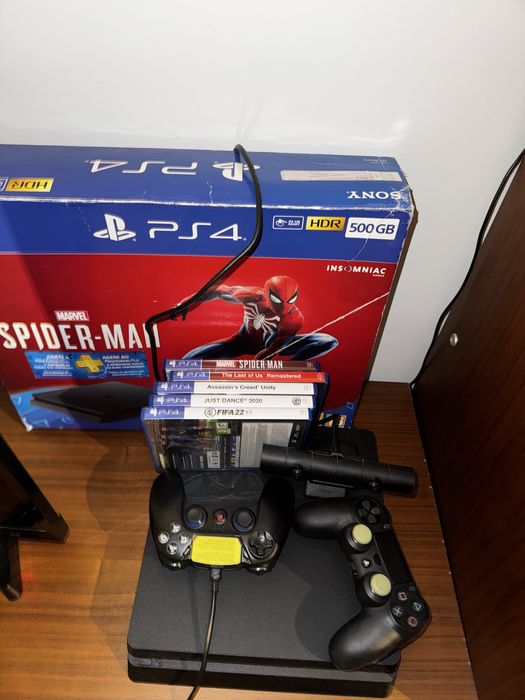 PS4 + Camera para dançar etc + 2 controles + 5 jogos64172206277251120