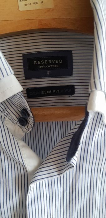 Koszula Reserved rozmiar 41 slim fit