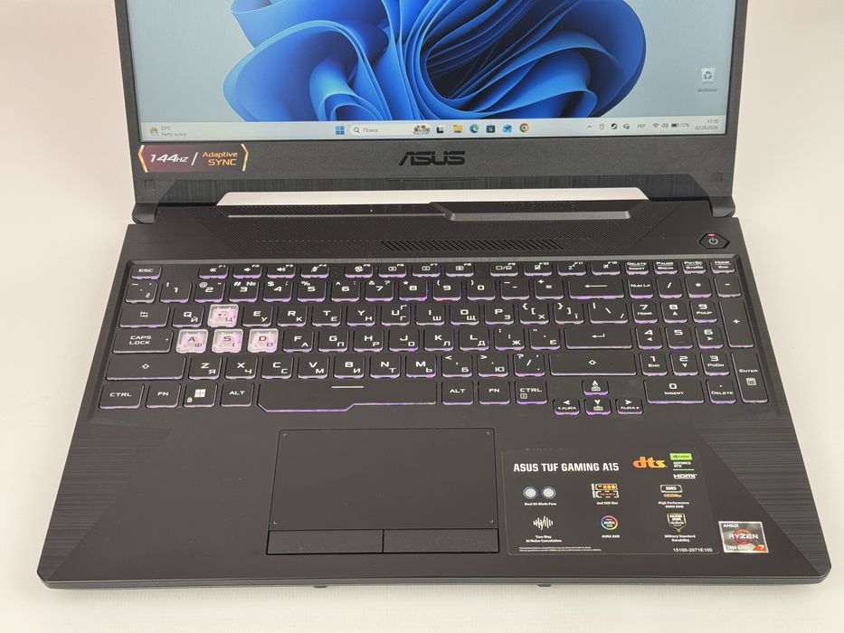 Asus Tuf Gaming A15 FA506N/15.6” 144Hz FHD/Ryzen 7/16 GB/512 GB SSD/RTX 3050
