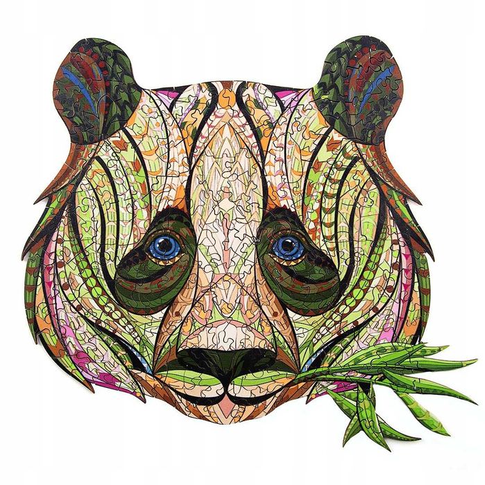 Puzzle drewniane Słodka panda 200 elementów