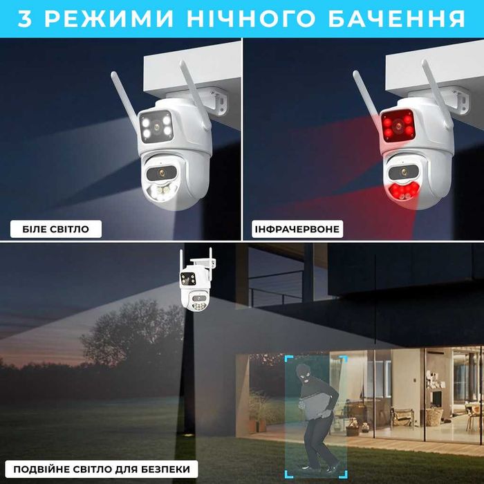 Бездротова камера відеоспостереження Solar ICSEE WIFI вулична 8МП