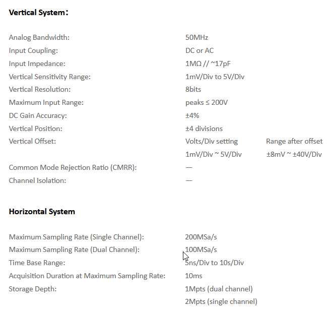 DreamSourceLab DS4T252 50Mhz 1mV/DIV 2Mpts портативный сенсорный