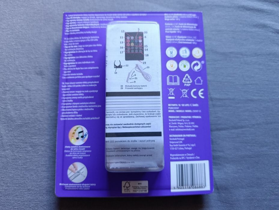 Nowa taśma LED 5m z czujnikiem dźwięku