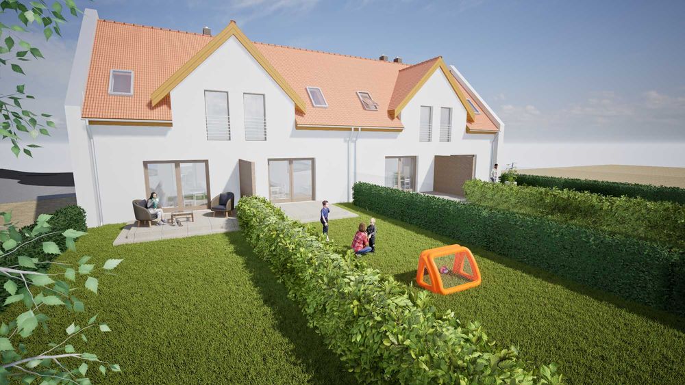 Sprzedam 4 domki w zabudowie szeregowej 77 m2  w cenie  ogród 107 m2