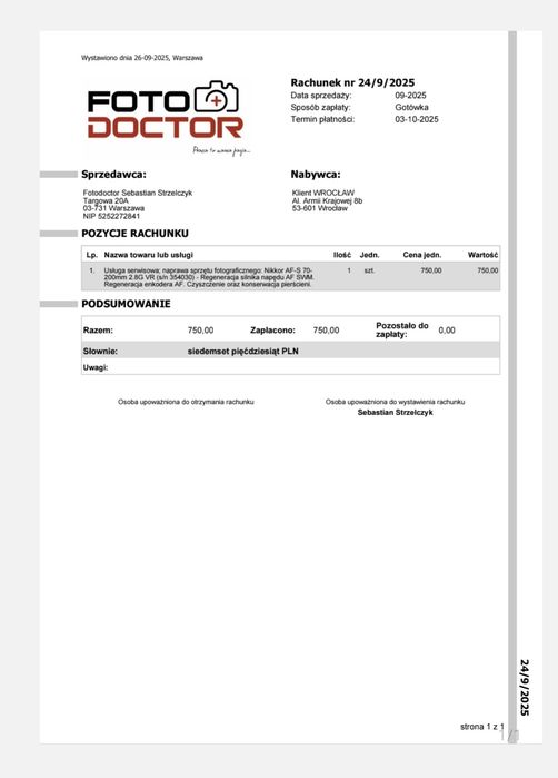 Nikkor 70-200 F2.8 VR