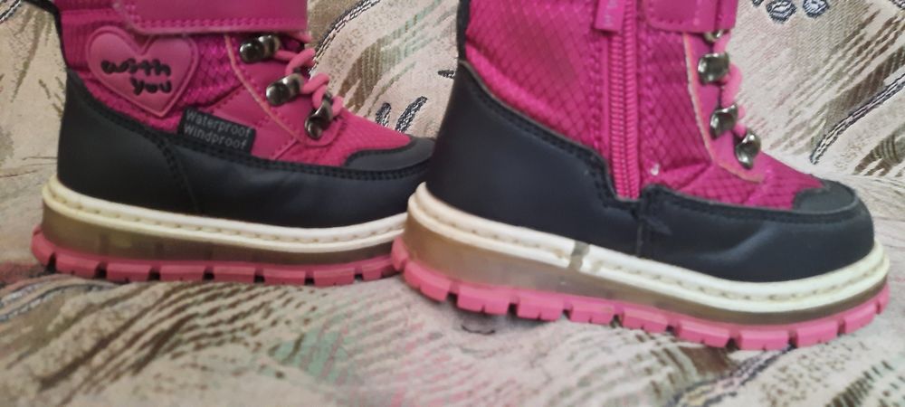 Зимові чобітки для дівчинки,  23 розмір,  14 см