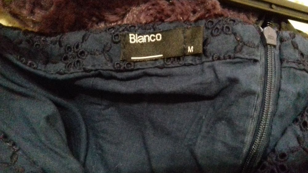 Vestido azul Blanco M