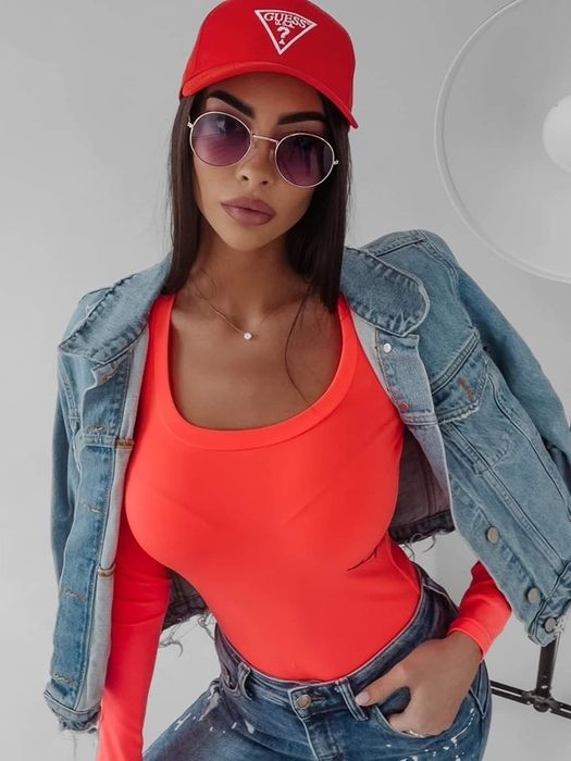 Body Olavoga Fango S M biale czarne neon róż pomarańcz