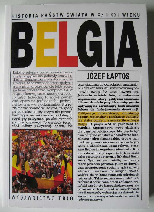 Історія Бельгії польською мовою Josef Laptos Belgia польська мова