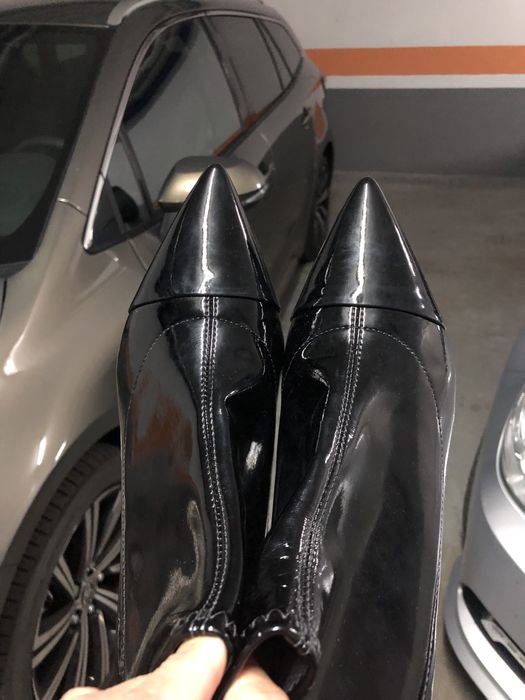 Botas Schutz verniz pretas cano curto salto medio! A estrear! Novo!