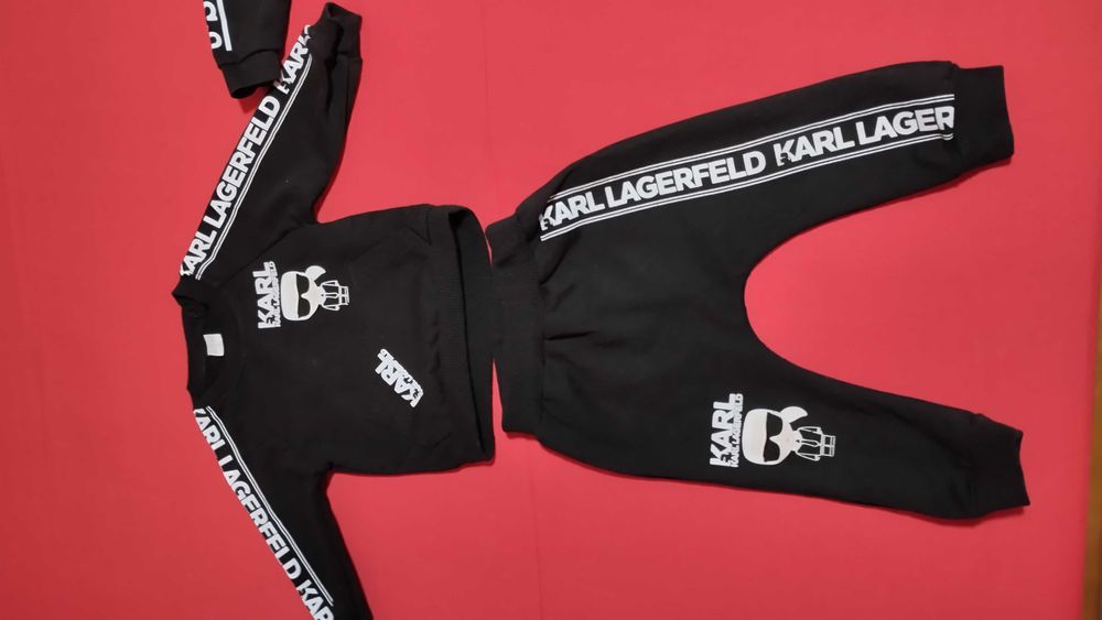 Спортивный костюм, 6-9м, черный,  karl lagerfeld, Polo Assn. Турция