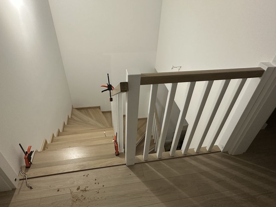 Schody stopnie na beton dąb jesion