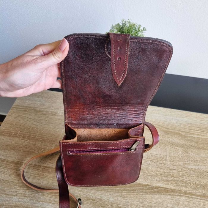 Carteira em Couro Natural com Simbolo Mão de Fátima (Hamsá)