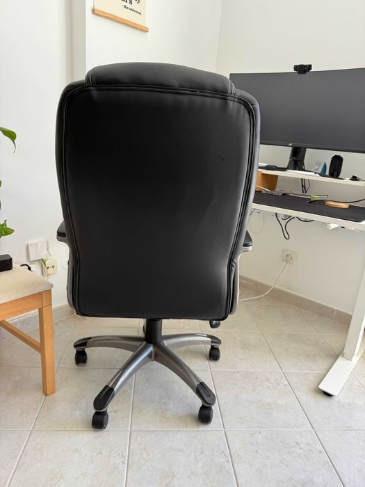 Cadeira de secretária de pele sintética STEPH preto