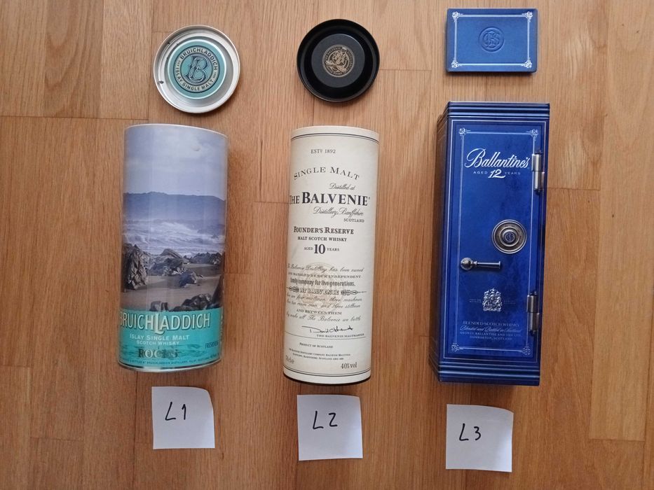 Latas Ballantine & The Balvenie & Bruichladdich L1 L2 L3