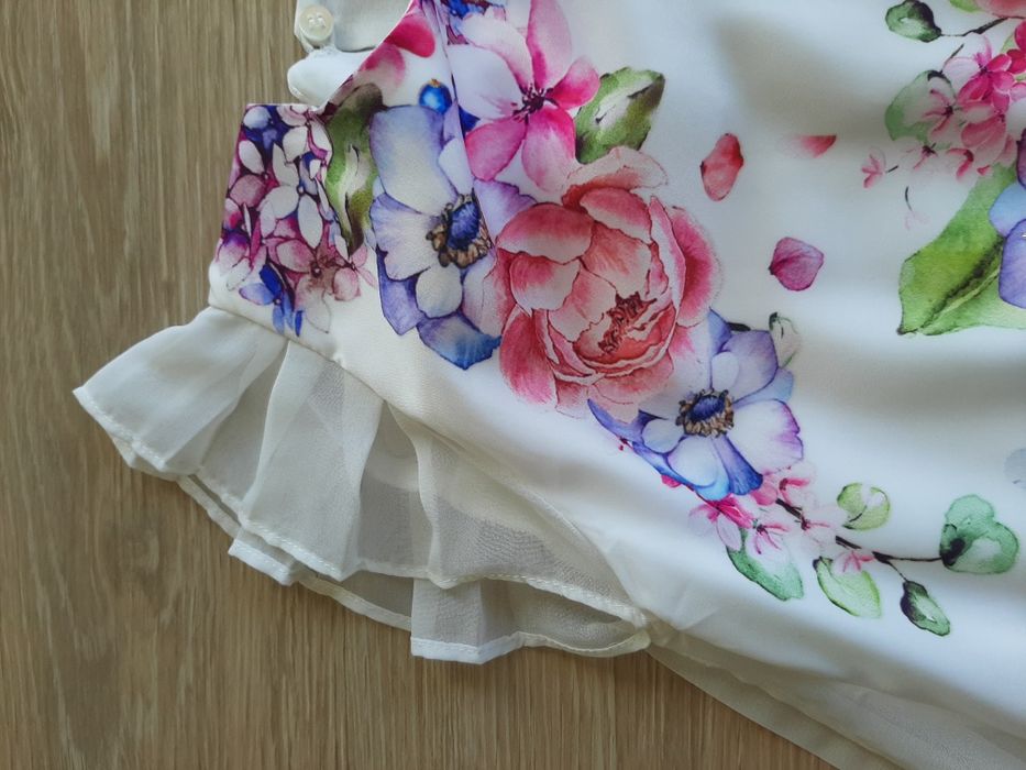 Vestido florido e plissado Mayoral 6a