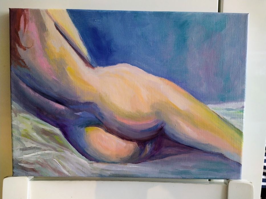 Akt olej na płótnie, 25 x 35 cm