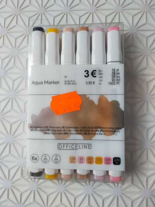 Dwustronne pisaki Aqua Markery 6 sztuk