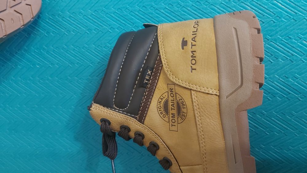 Traperki skórzane rozmiar 33 firmy Tom Tailor.