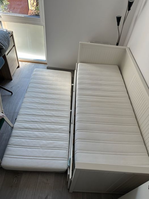 Łóżko Ikea z materacami, Hemnes leżanka ikea łóżko rozkładane