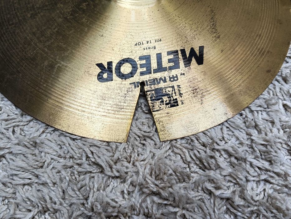 Talerz perkusyjny MEINL METEOR BRASS TOP HI HAT 14"