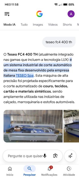 Máquina de corte  industrial Teseo