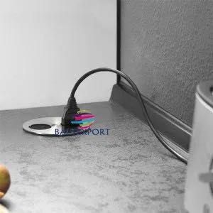 Tomada Elétrica TWIST Caixa c/ 2 Entradas Encastrar Embutir Tampo Mesa