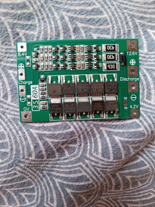 Плата защиты BMS 3S 60A 11,1V (12,6V) для Li-Ion акку