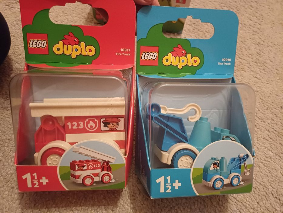 LEGO DUPLO 1097 wóz strażacki i 10918 pomoc drogowa
