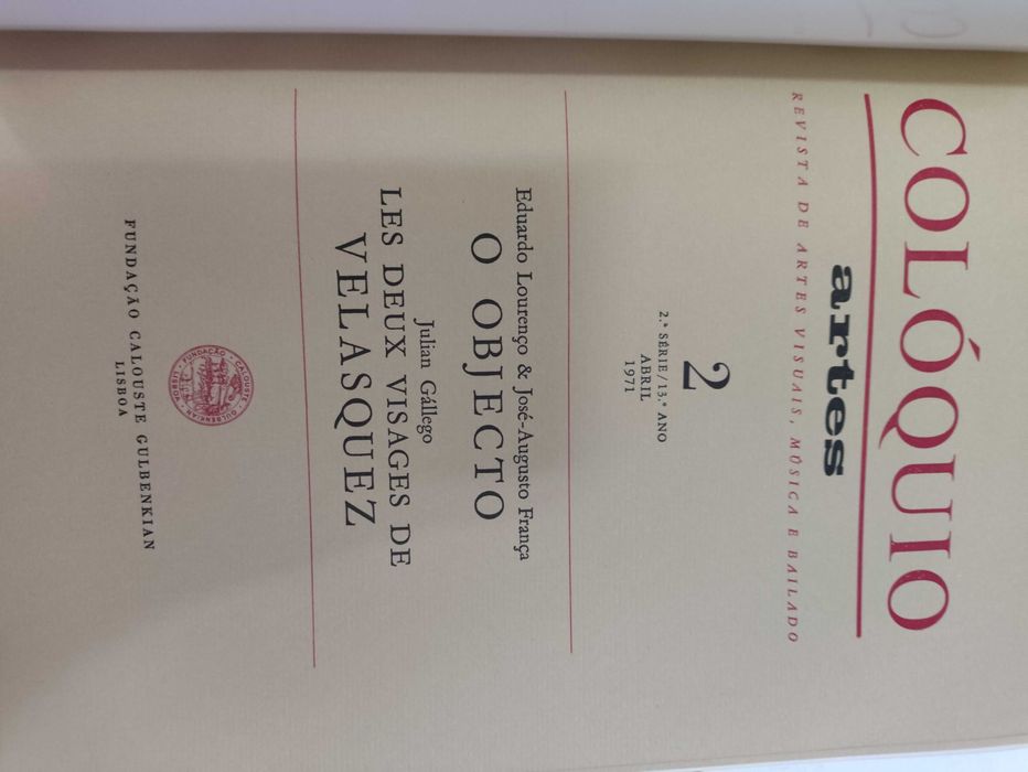 Revistas Colóquio Artes do nº1 ao 13,15 anos 70 F. Calouste Gulbenkian