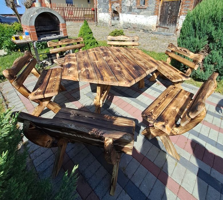 Meble ogrodowe komplet prostokątny