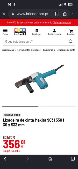 Lixadeira nova na caixa