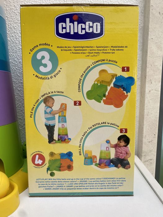 Chicco Stack & Fun Brinquedo educativo Torre + Puzzle + Bolas